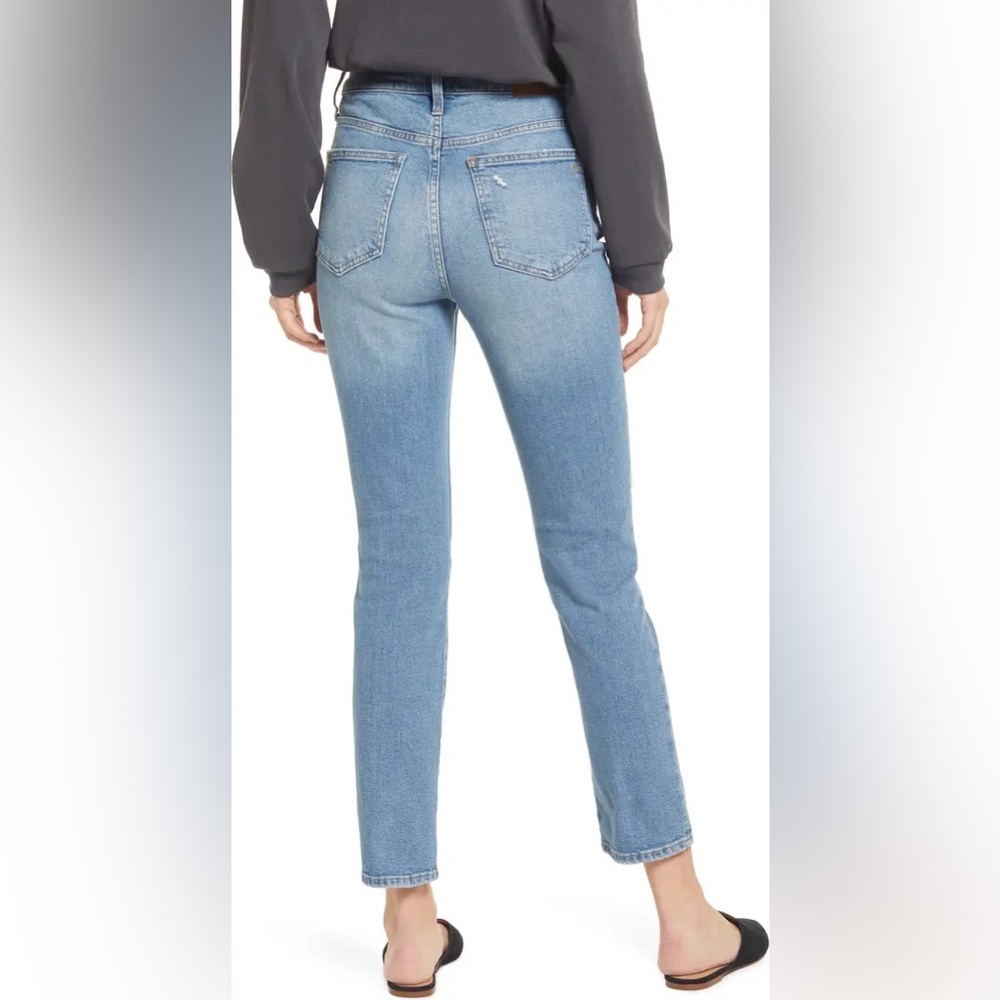 ❤️ Madewell The Perfect High Waist Ripped Vintage Jeans Denman Wash - Picture 7 of 11